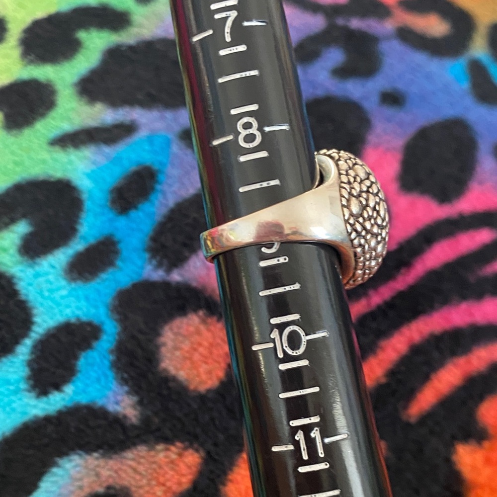 Turquoise Silver Statement Ring - image 2